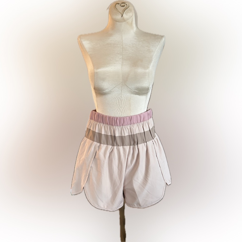 Women's Pink and Gray Shorts